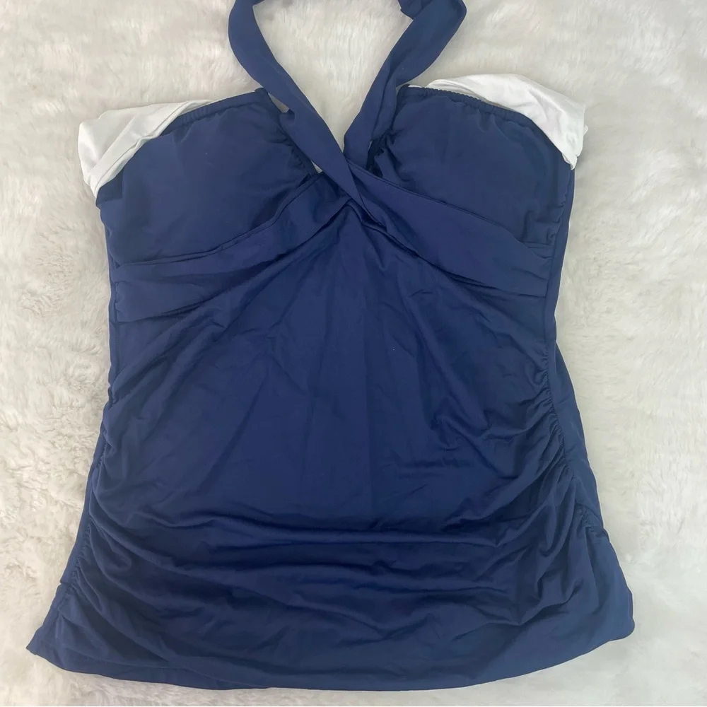 Anne Cole Signature Halter Tankini Top Large NWT - Picture 3 of 7
